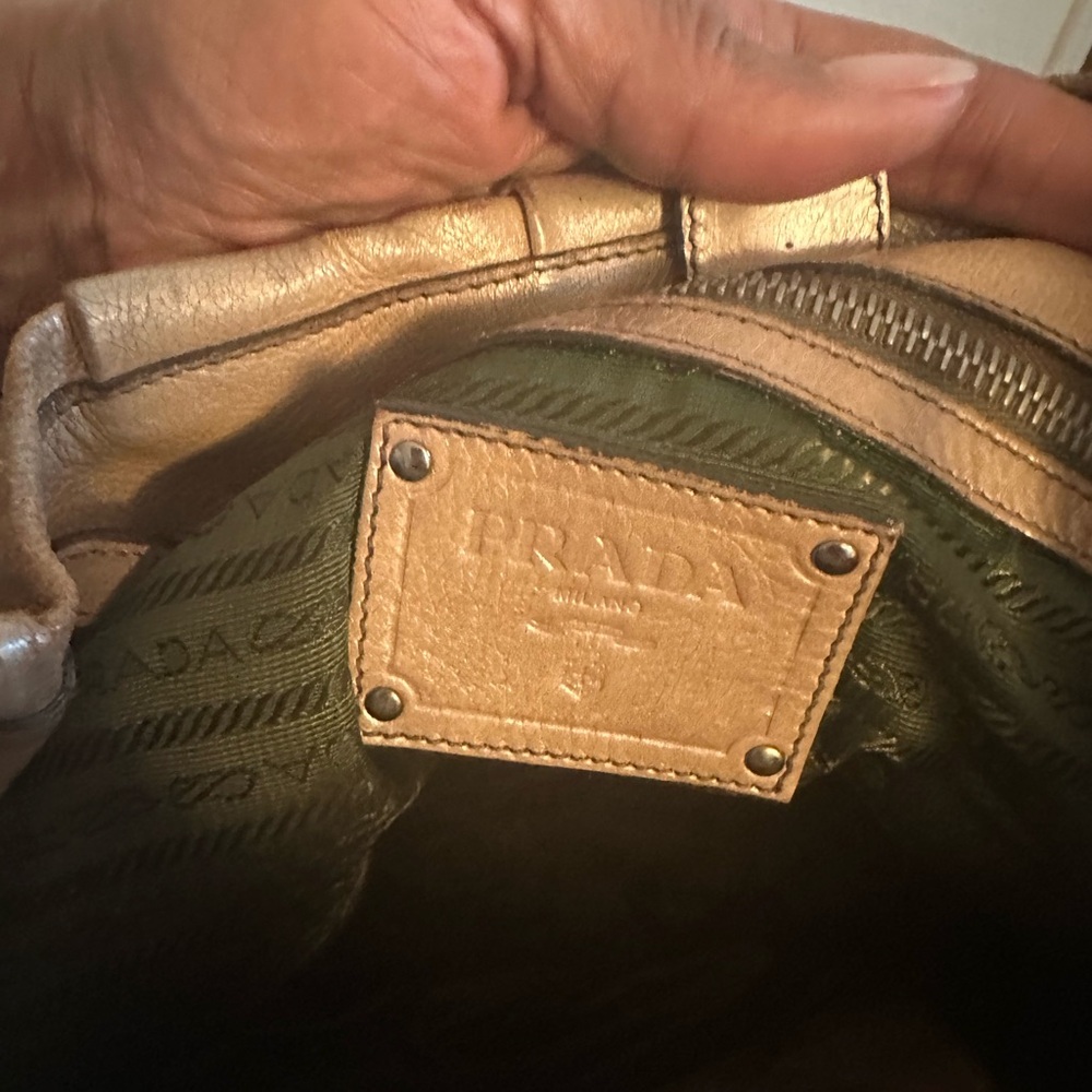 Prada Tan Leather Shoulder Bag - Picture 7 of 7
